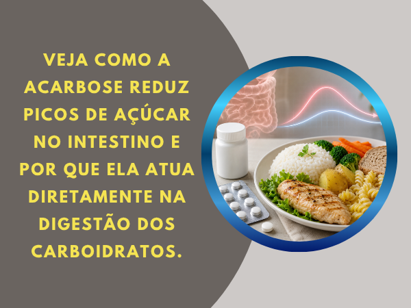 Como a Acarbose reduz picos de açúcar após carboidratos