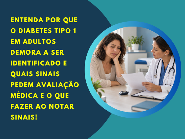 Por que Diabetes tipo 1 em adultos demora a ser identificado